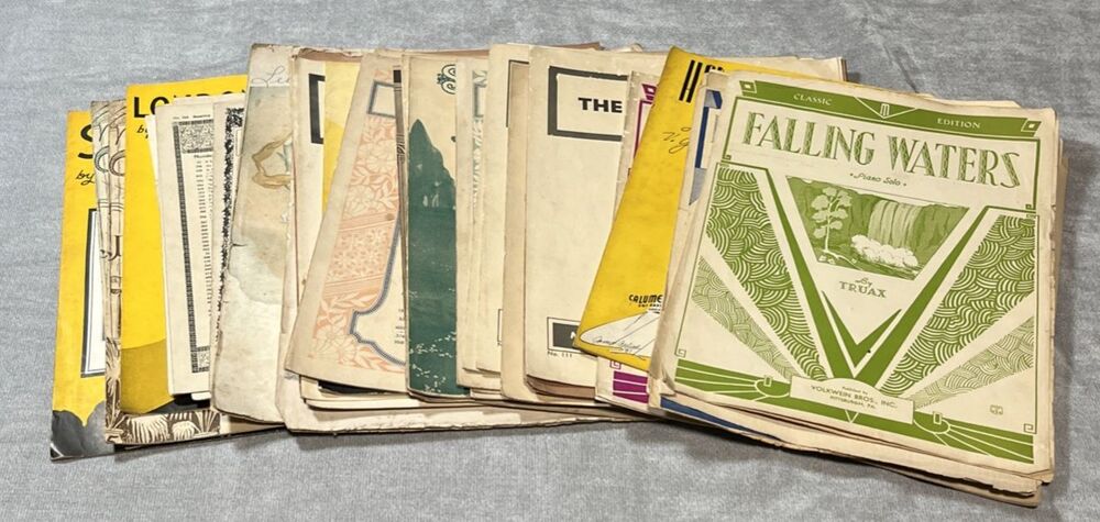 35+ Vtg Classical & Traditional Piano Sheet Music 1900s-1930s Craft Ephemera